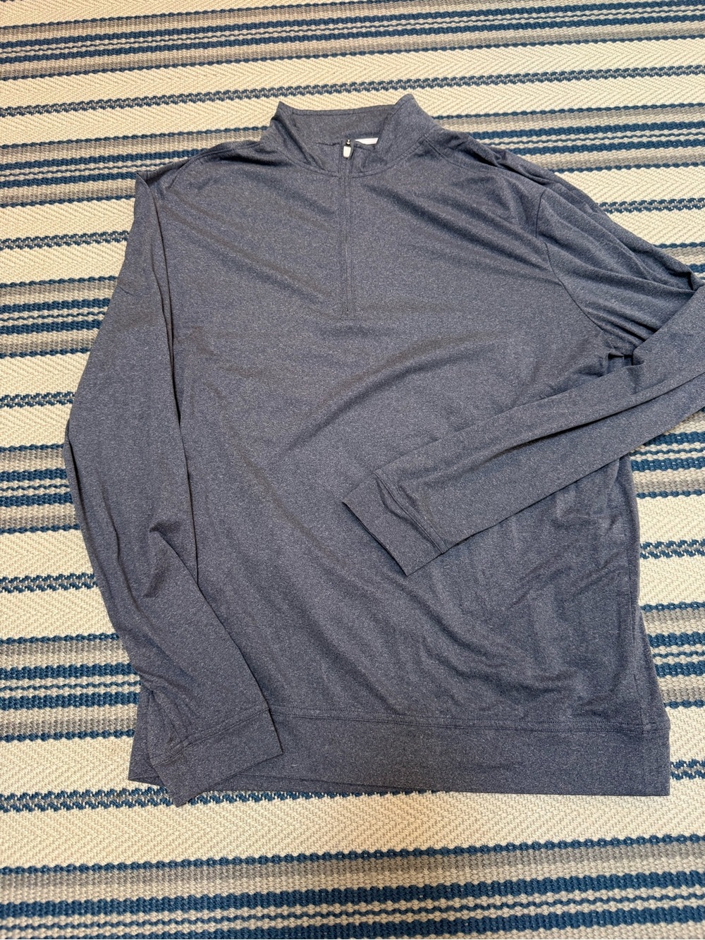 johnnie-O Navy Heather Full-Zip Sweater Jacket
